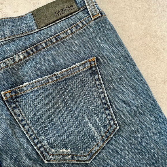 Carmar Denim Rhinestone Star Patch Mia Medium Wash Denim Jeans, 26 - Picture 7 of 9